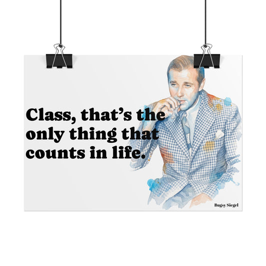 “Class Is What Counts” Retro Art Poster