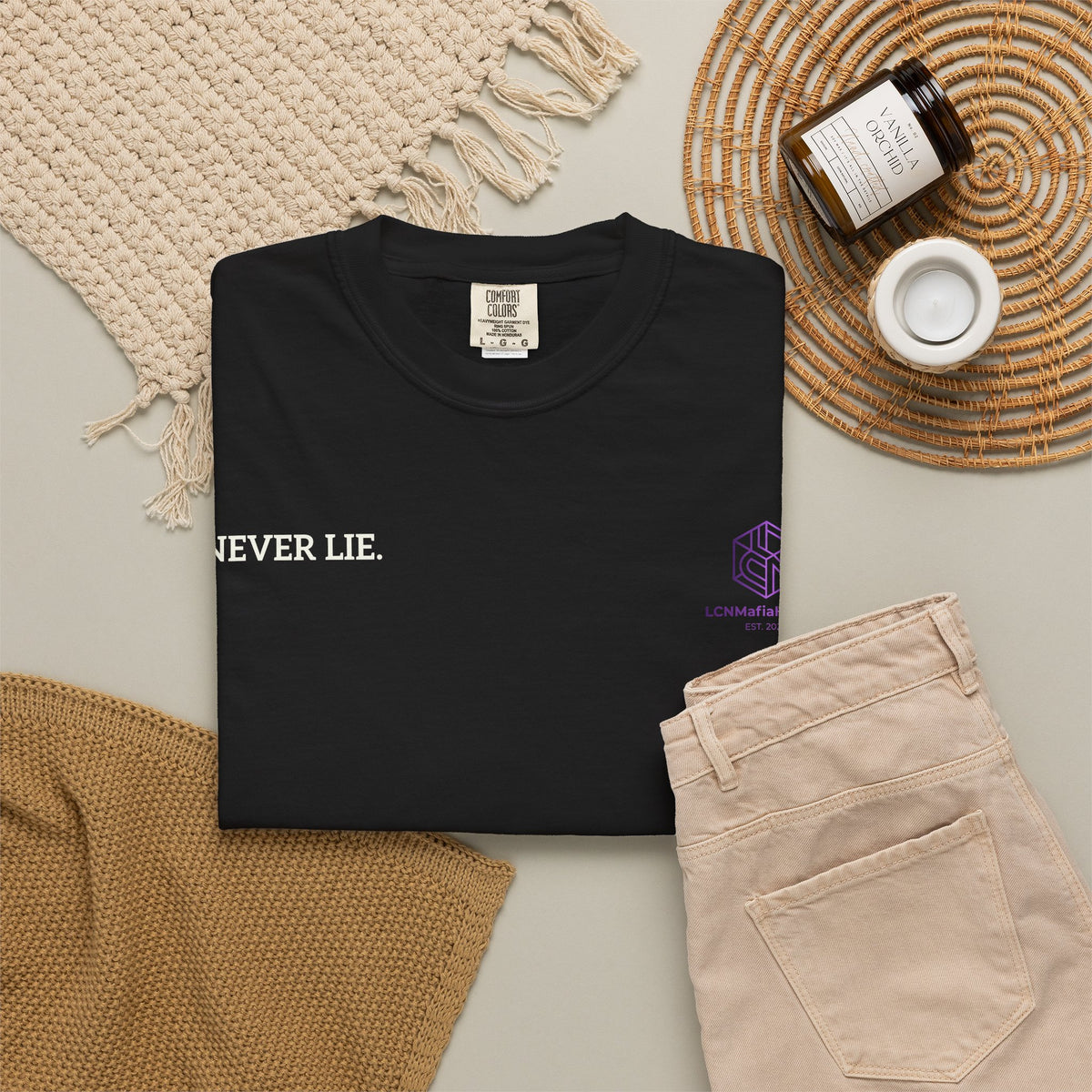 Never Lie Minimalist Quote Tee
