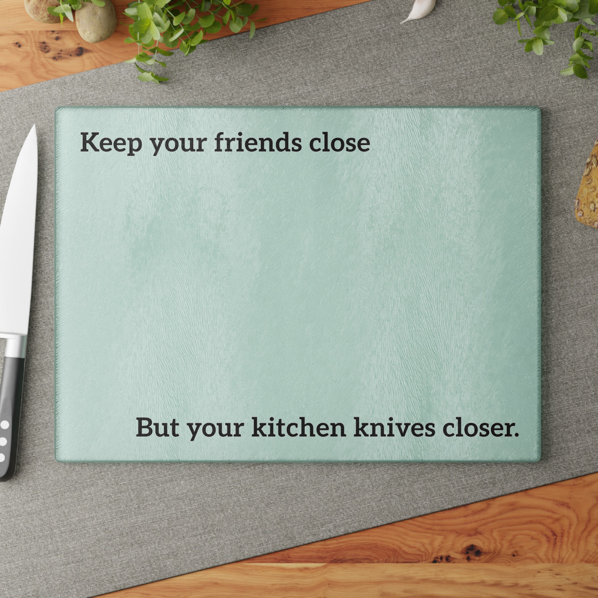 LCN Mafia History Tempered Glass Cutting Board