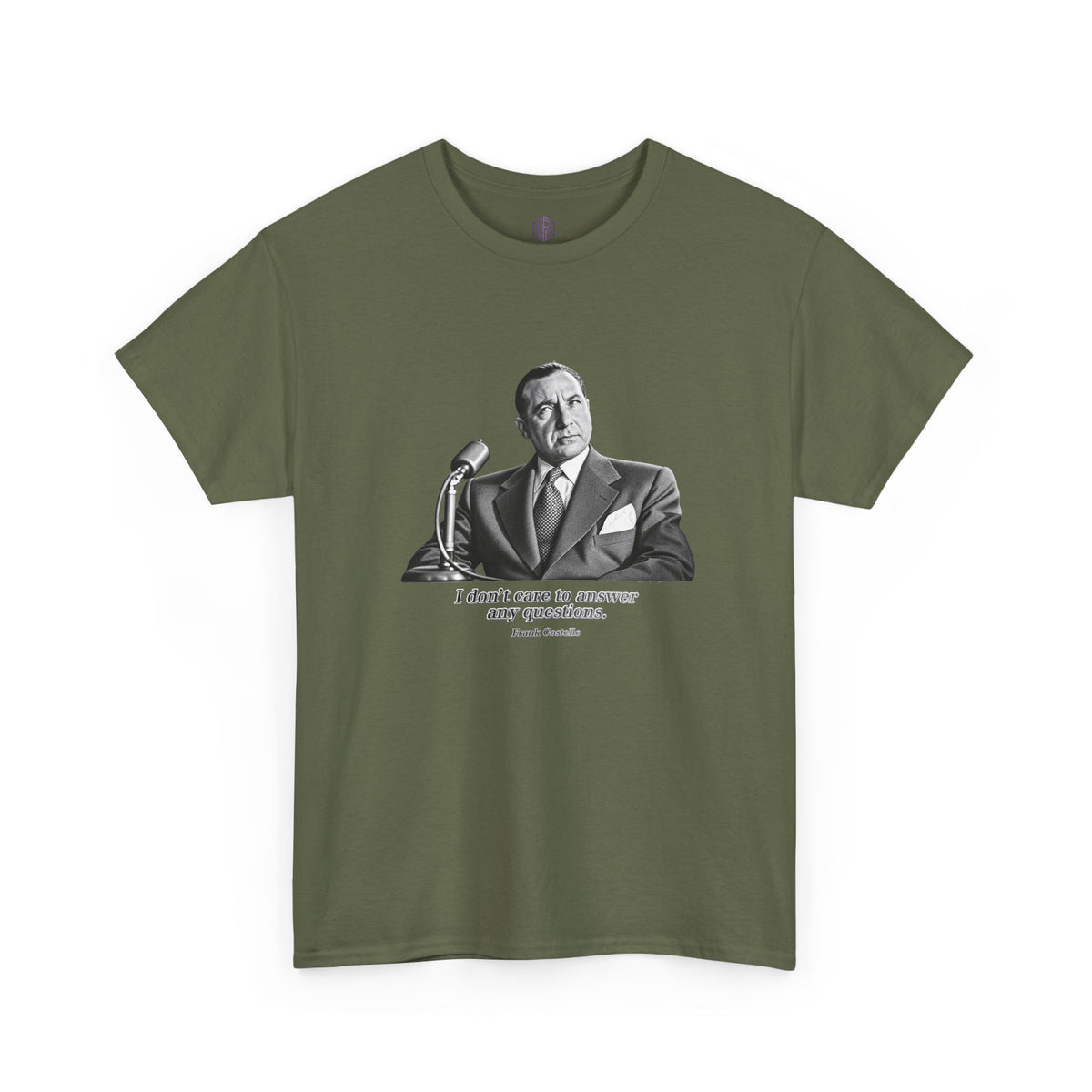 “I Don’t Care to Answer Any Questions” Heavy Cotton T-Shirt