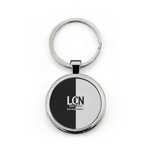 LCN Mafia History Round Stainless Steel Keyring