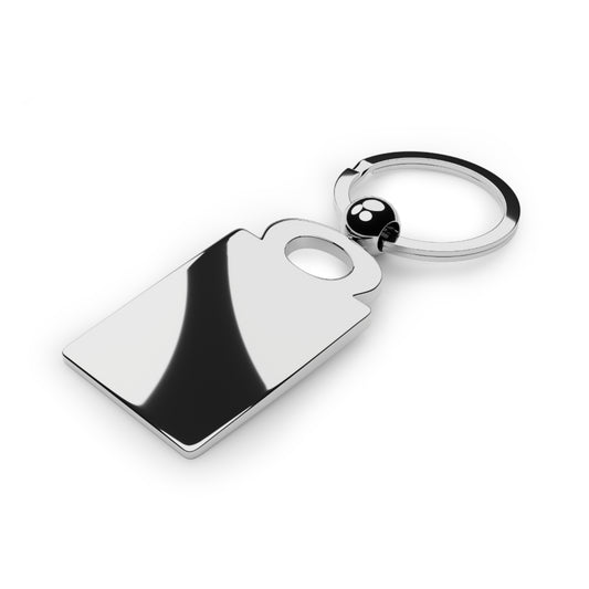 Vintage Crime Quote Rectangle Metal Keyring