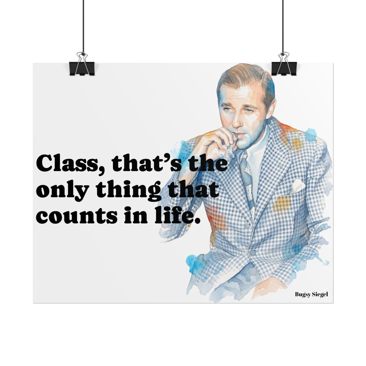 “Class Is What Counts” Retro Art Poster