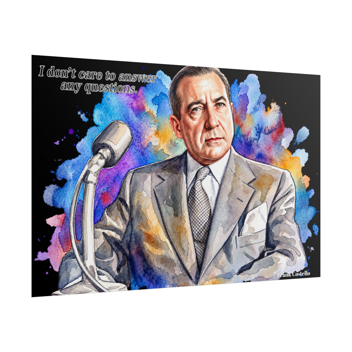 Vintage Crime-Era Portrait Art Poster