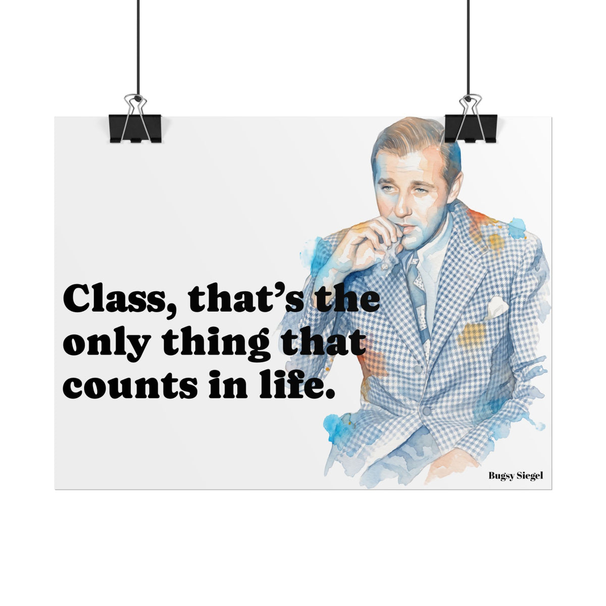 “Class Is What Counts” Retro Art Poster