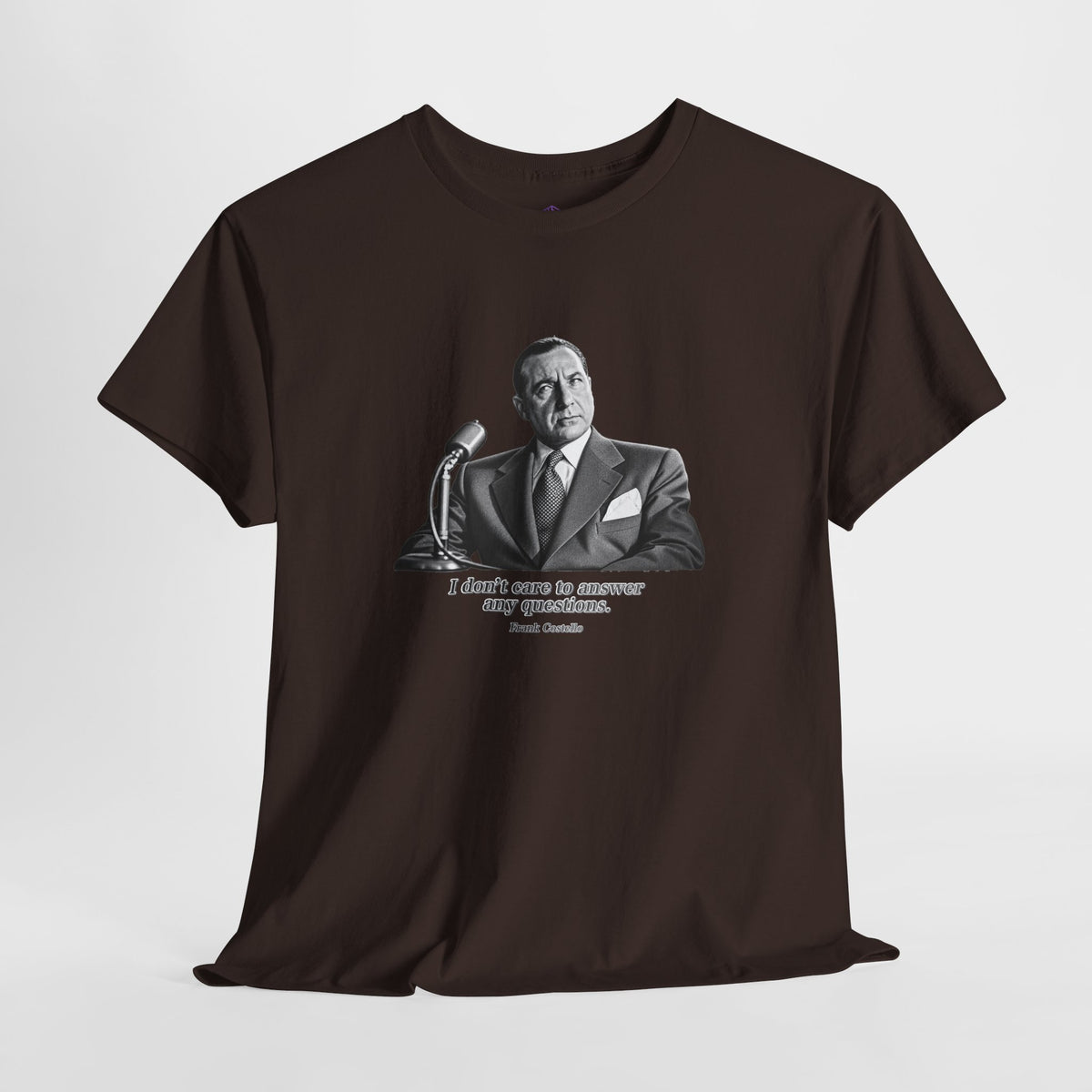 “I Don’t Care to Answer Any Questions” Heavy Cotton T-Shirt