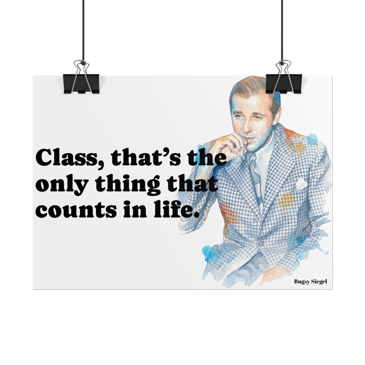 “Class Is What Counts” Retro Art Poster