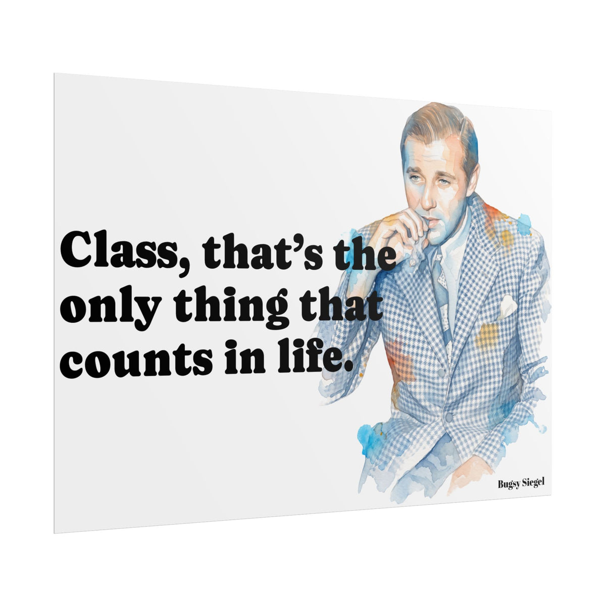 “Class Is What Counts” Retro Art Poster