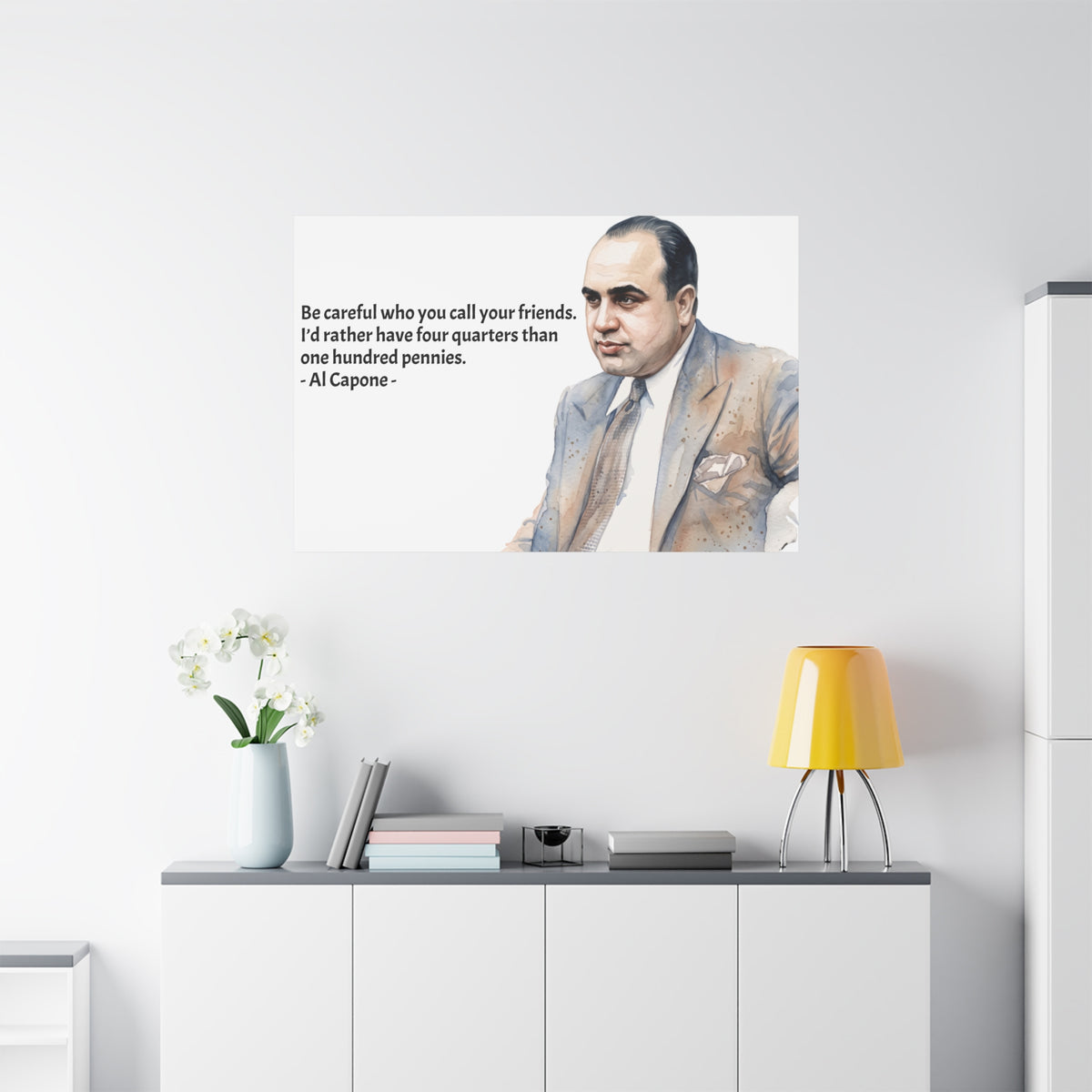 “Be Careful Who You Call Your Friends” Mafia Quote Canvas