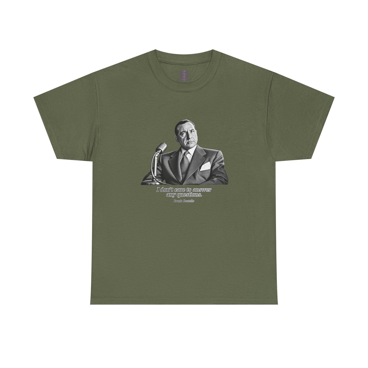 “I Don’t Care to Answer Any Questions” Heavy Cotton T-Shirt