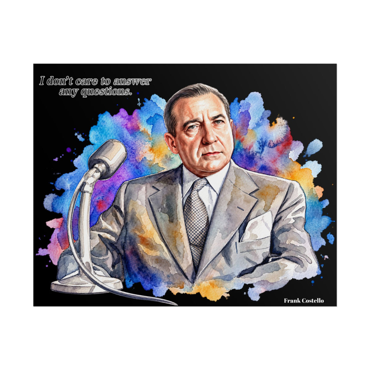 Vintage Crime-Era Portrait Art Poster