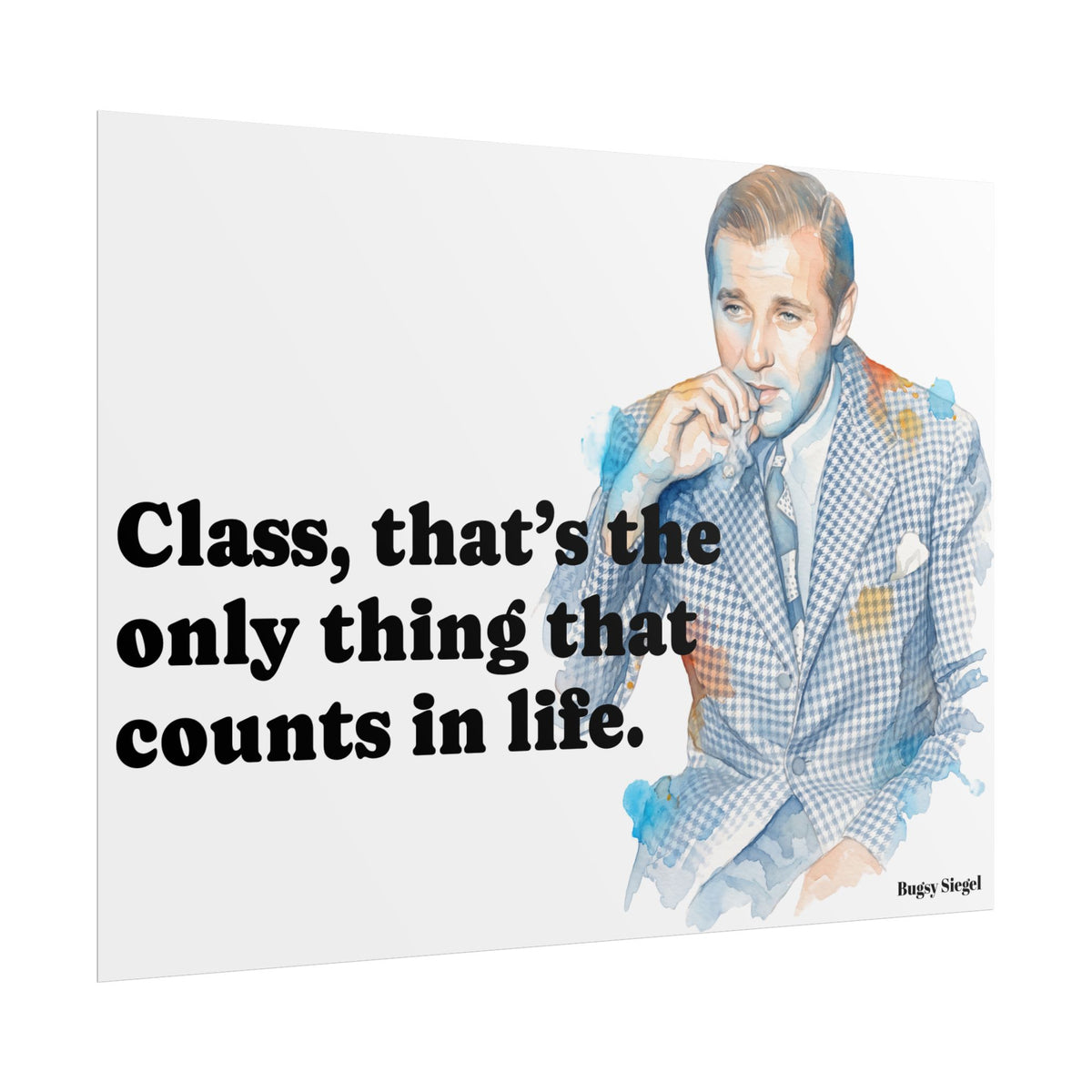 “Class Is What Counts” Retro Art Poster