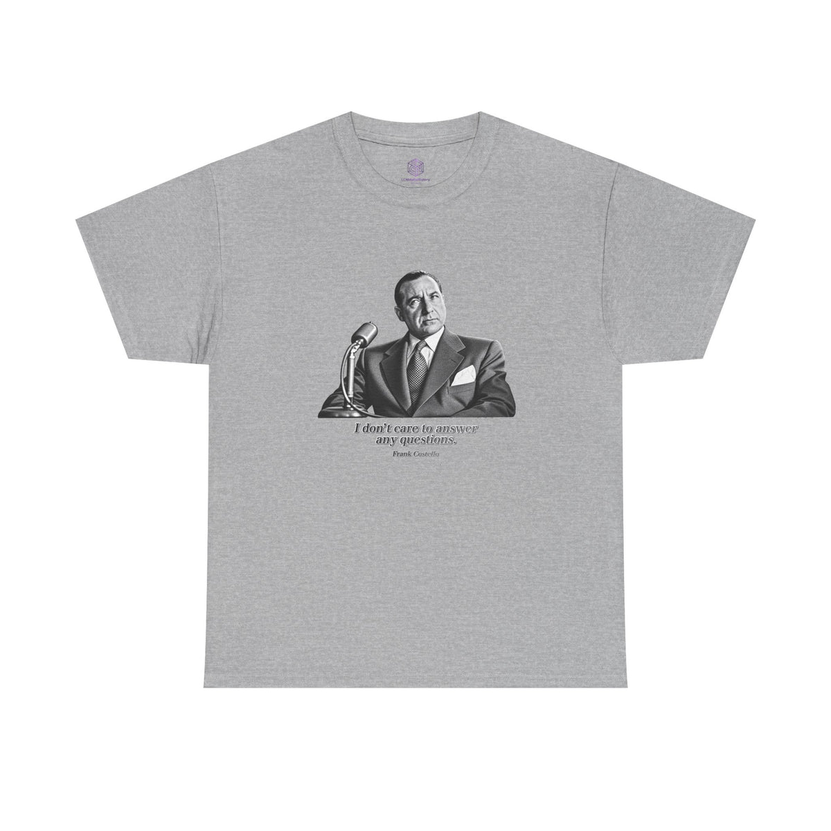 “I Don’t Care to Answer Any Questions” Heavy Cotton T-Shirt