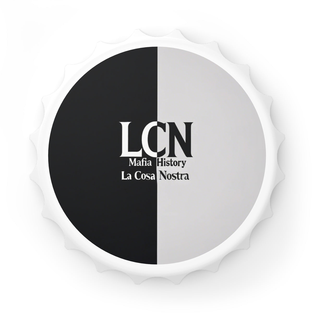 LCN Mafia History Retro Logo Magnetic Bottle Opener