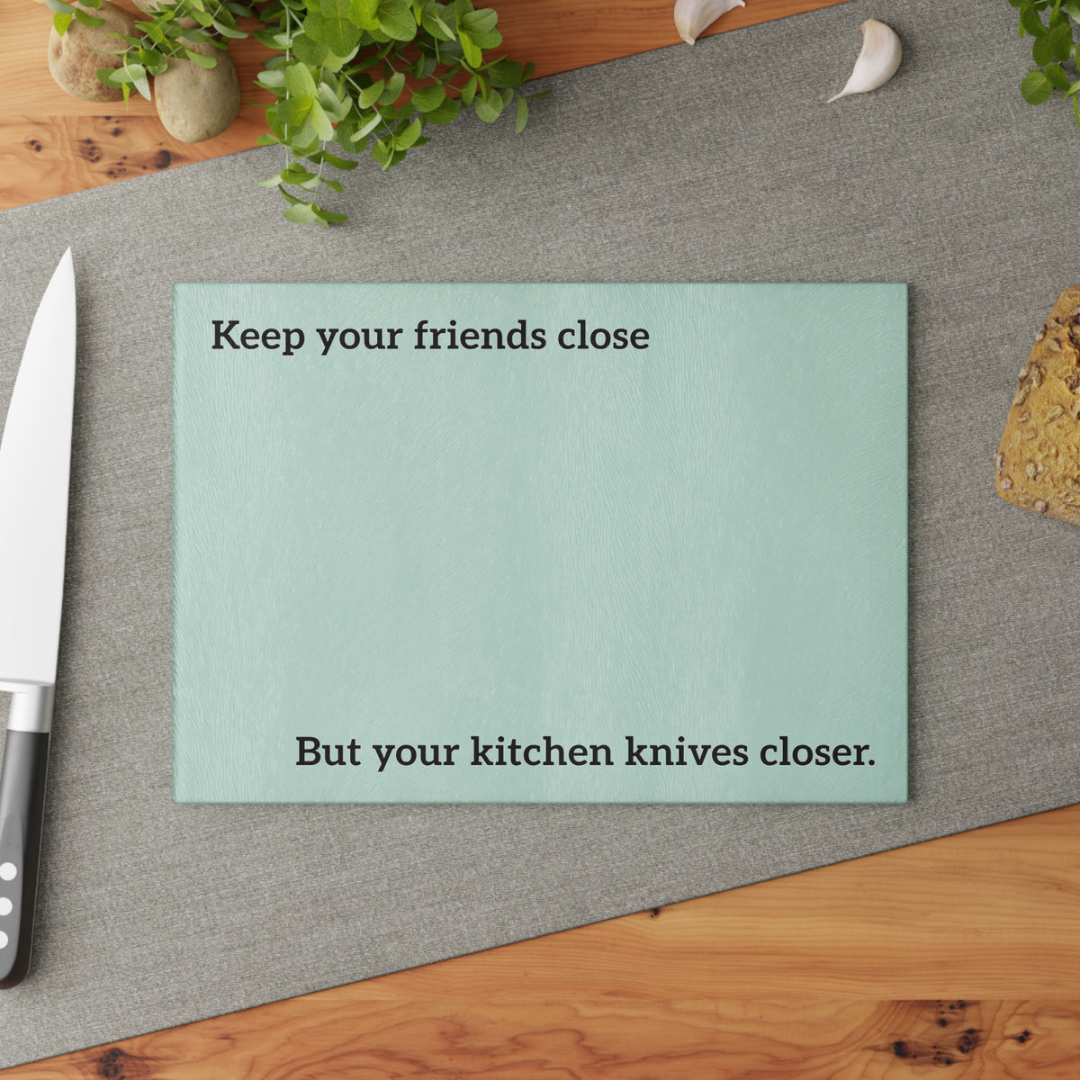 LCN Mafia History Tempered Glass Cutting Board