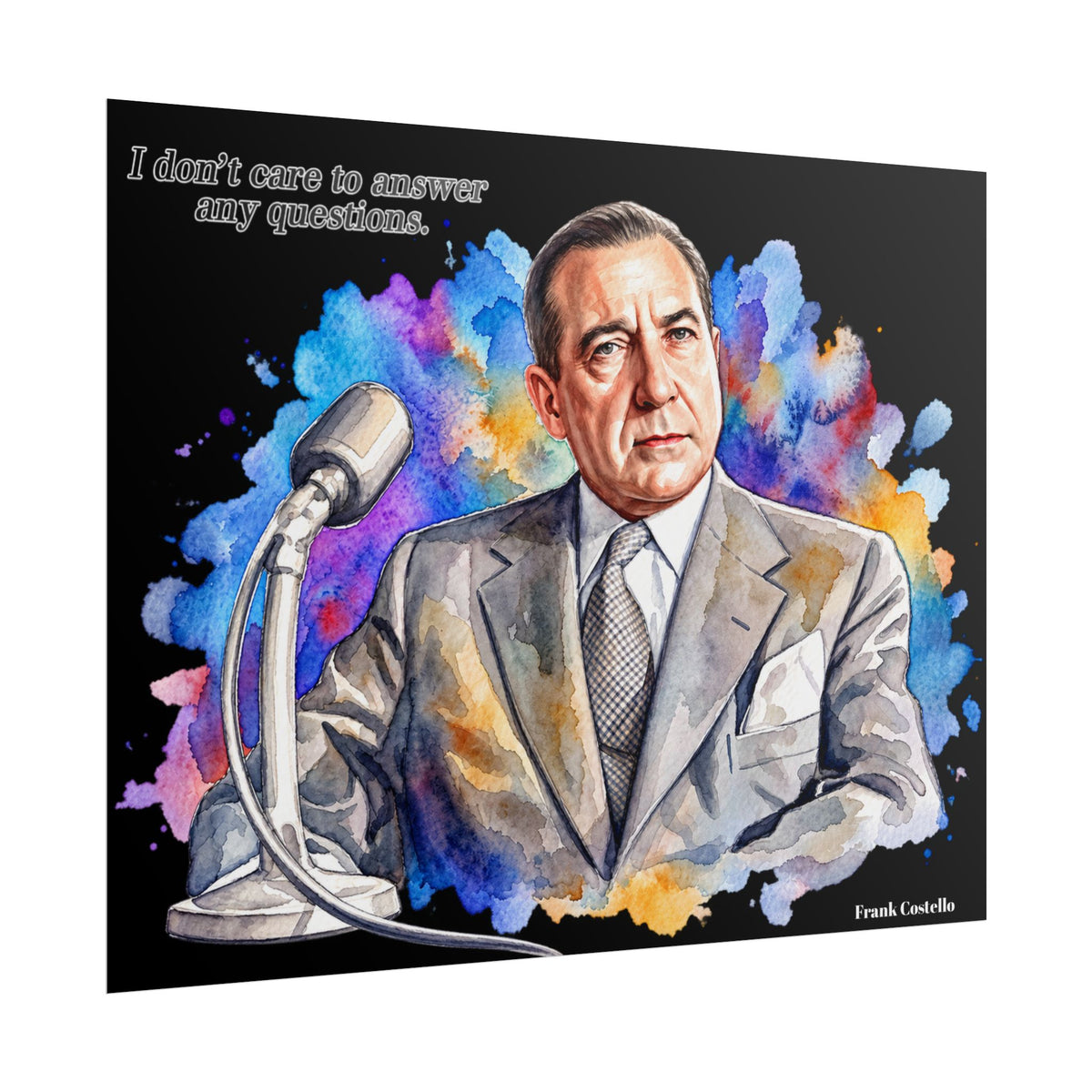 Vintage Crime-Era Portrait Art Poster