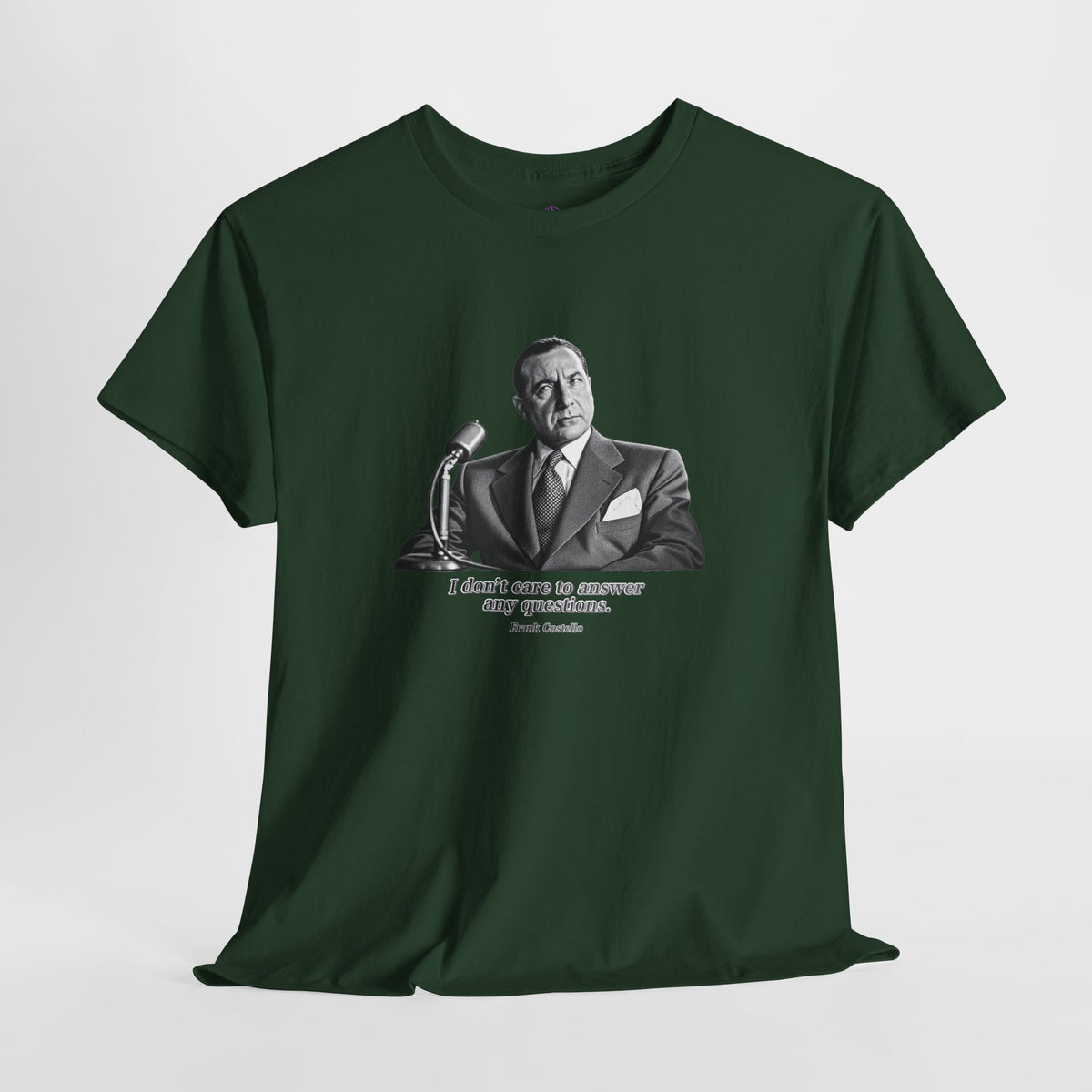 “I Don’t Care to Answer Any Questions” Heavy Cotton T-Shirt