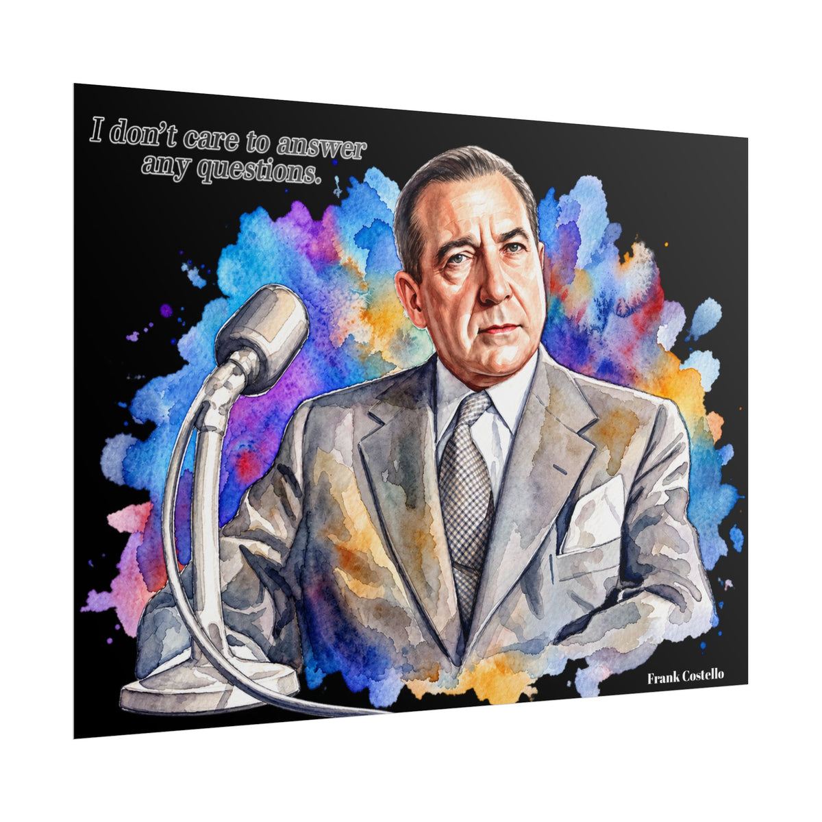 Vintage Crime-Era Portrait Art Poster