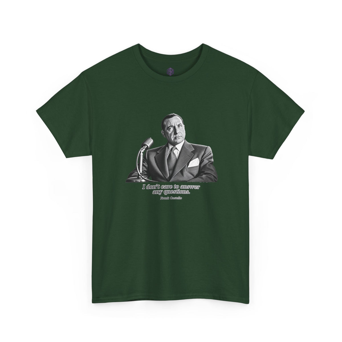 “I Don’t Care to Answer Any Questions” Heavy Cotton T-Shirt