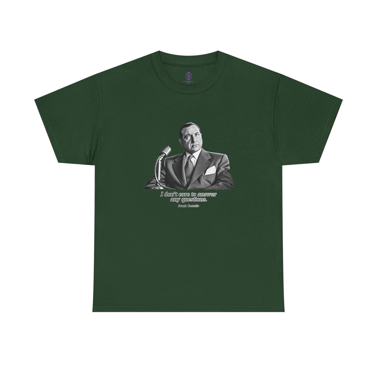 “I Don’t Care to Answer Any Questions” Heavy Cotton T-Shirt